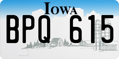 IA license plate BPQ615