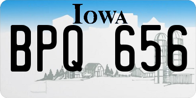 IA license plate BPQ656