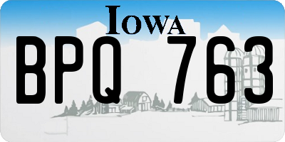 IA license plate BPQ763