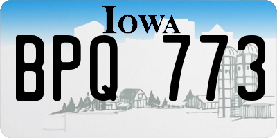 IA license plate BPQ773