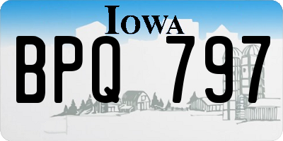 IA license plate BPQ797