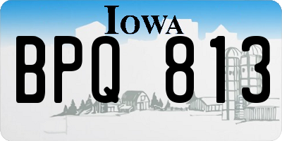 IA license plate BPQ813
