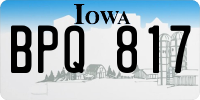 IA license plate BPQ817