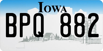 IA license plate BPQ882