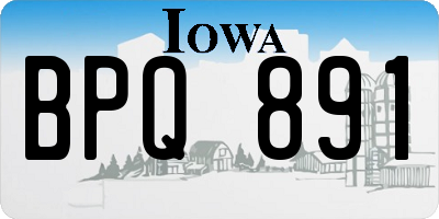 IA license plate BPQ891