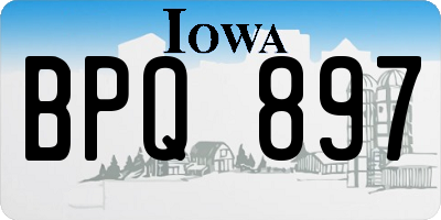 IA license plate BPQ897