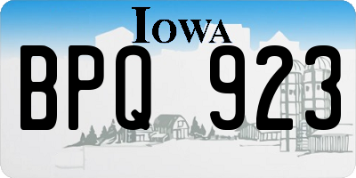 IA license plate BPQ923