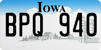 IA license plate BPQ940
