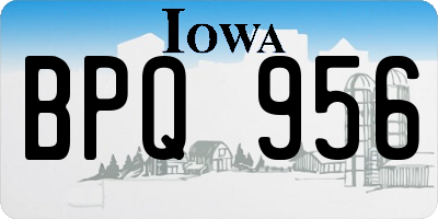 IA license plate BPQ956