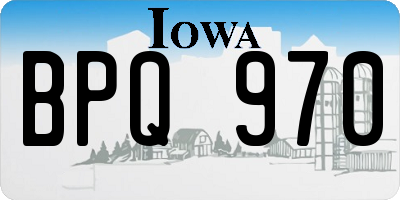 IA license plate BPQ970