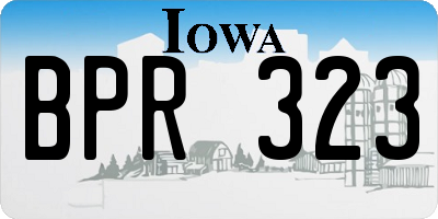 IA license plate BPR323
