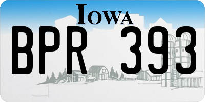 IA license plate BPR393