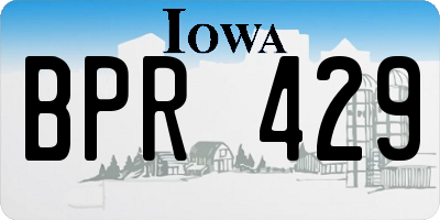 IA license plate BPR429