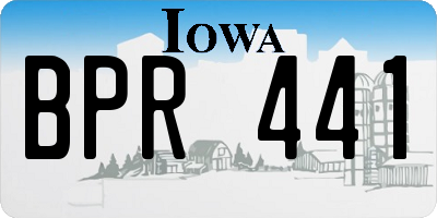 IA license plate BPR441