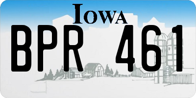 IA license plate BPR461