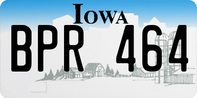 IA license plate BPR464
