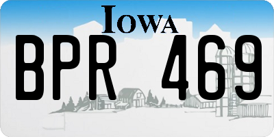 IA license plate BPR469