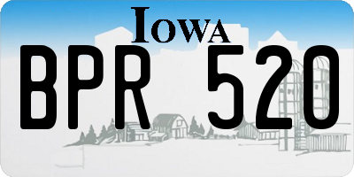 IA license plate BPR520