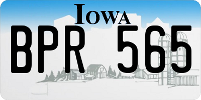 IA license plate BPR565