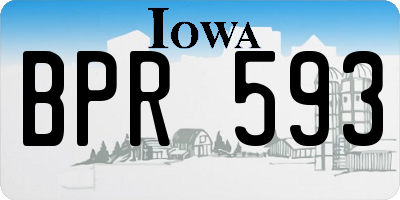 IA license plate BPR593