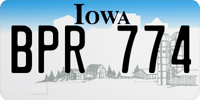 IA license plate BPR774