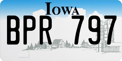 IA license plate BPR797