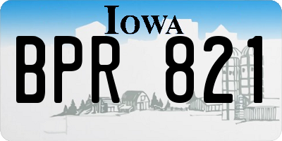 IA license plate BPR821