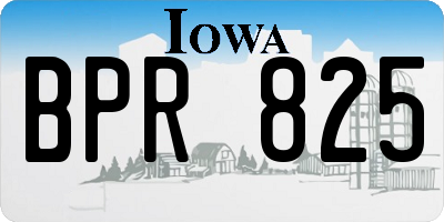 IA license plate BPR825