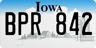IA license plate BPR842