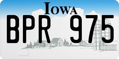 IA license plate BPR975
