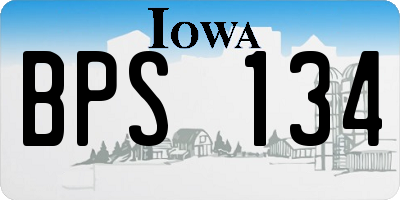 IA license plate BPS134
