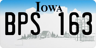 IA license plate BPS163