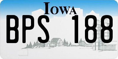 IA license plate BPS188