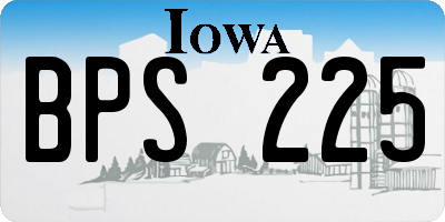 IA license plate BPS225