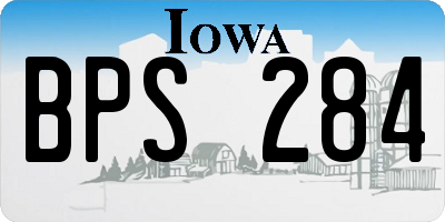 IA license plate BPS284