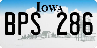 IA license plate BPS286