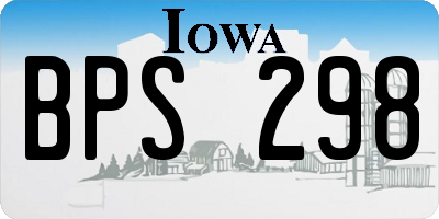 IA license plate BPS298