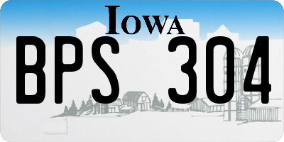IA license plate BPS304