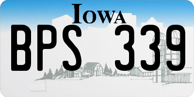 IA license plate BPS339