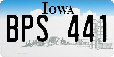 IA license plate BPS441