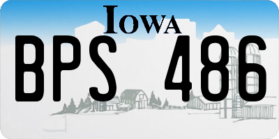IA license plate BPS486