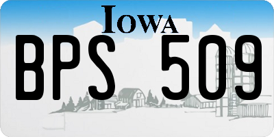 IA license plate BPS509