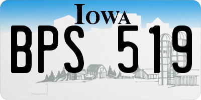 IA license plate BPS519