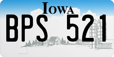 IA license plate BPS521