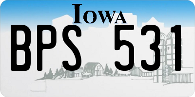 IA license plate BPS531