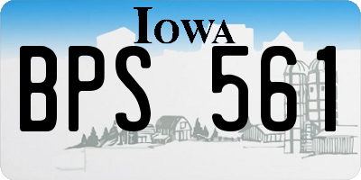 IA license plate BPS561
