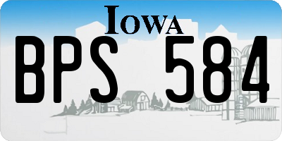 IA license plate BPS584