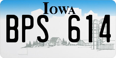 IA license plate BPS614