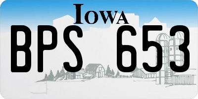 IA license plate BPS653