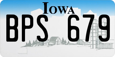 IA license plate BPS679